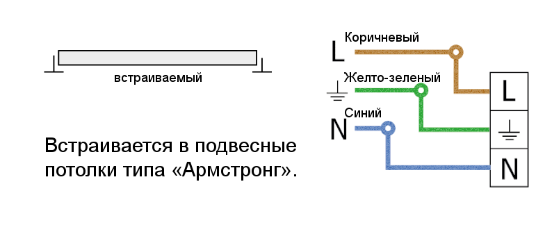 Схема светодиодного светильника армстронг